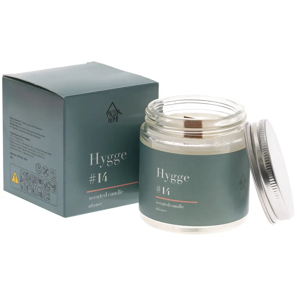 Свеча в стакане ароматизированная Arida Home Hygge N14 Абсент 89389528 STLM-2131795 