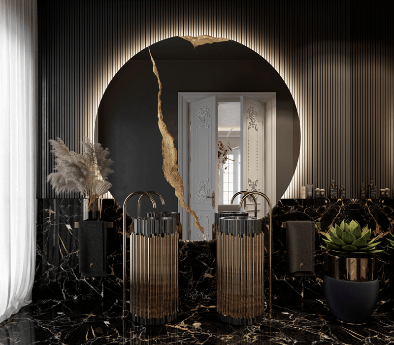 0-039 Зеркало Люмьер круглое II Boca Do Lobo  - Вид №2