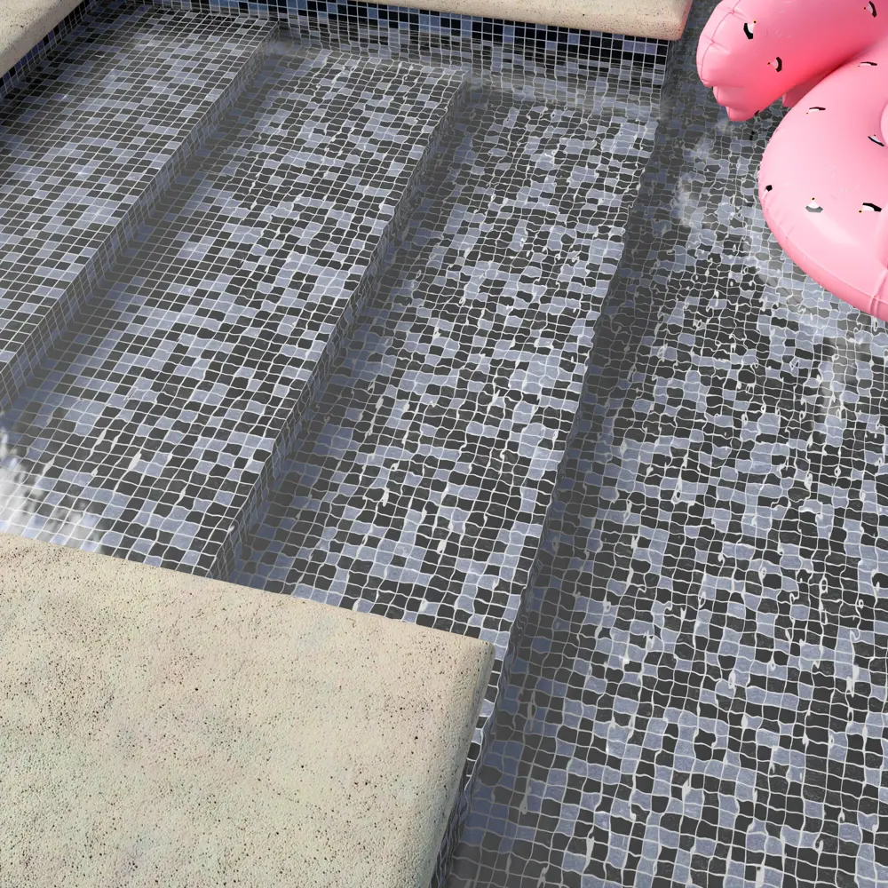 Мозаика Kreaforta черно-серая для интерьера и экстерьера 32.7×32.7 см 89400886 STLM-1572941 - Вид №4