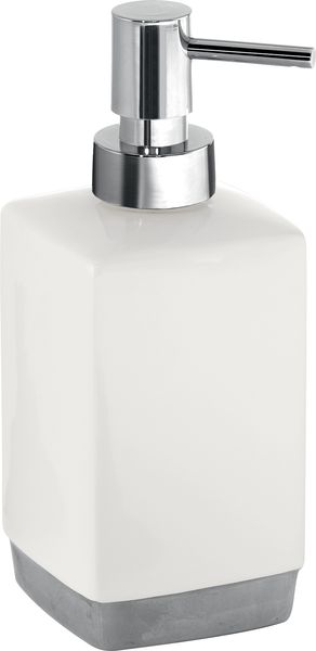 LY80(02) Gedy G-Lucy, настольный керамический дозатор, цвет хром - белая керамика