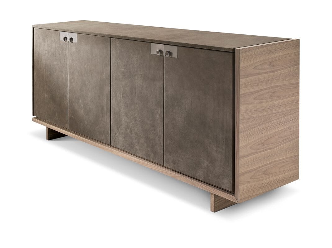 Кожаный деревянный низкий офисный шкаф i 4 Mariani Декартовый ARCH-00113240 - Вид №1