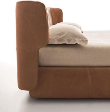 Ditre Italia Кровать двуспальная в коже с мягким изголовьем Claire sun-id-1415632 - Вид №2