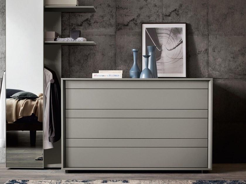 ZANETTE Комод из лакированного дерева со встроенными ручками Push sun-id-1394659 - Вид №3