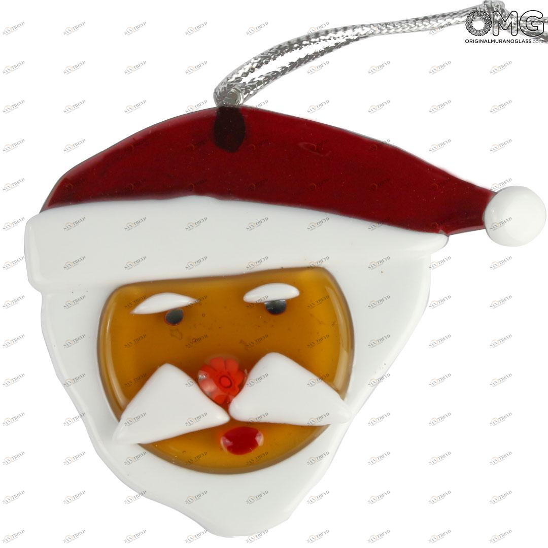 4370 ORIGINALMURANOGLASS Санта Клаус - рождественский декор - муранское стекло OMG  см 