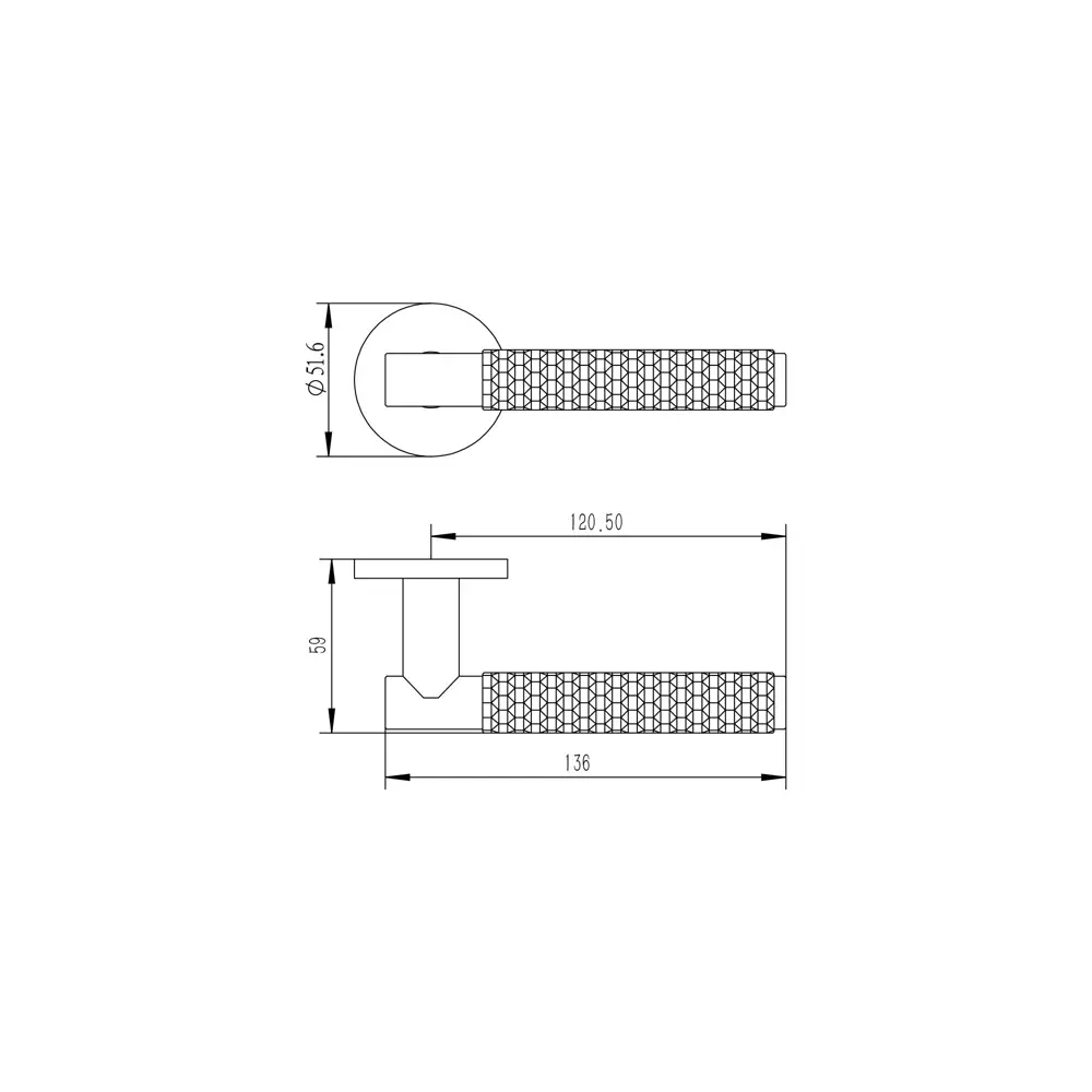 Дверная ручка на розетке Edson EDS-27-R2 без запирания цвет никель 89456848 STLM-2059209  - Вид №4