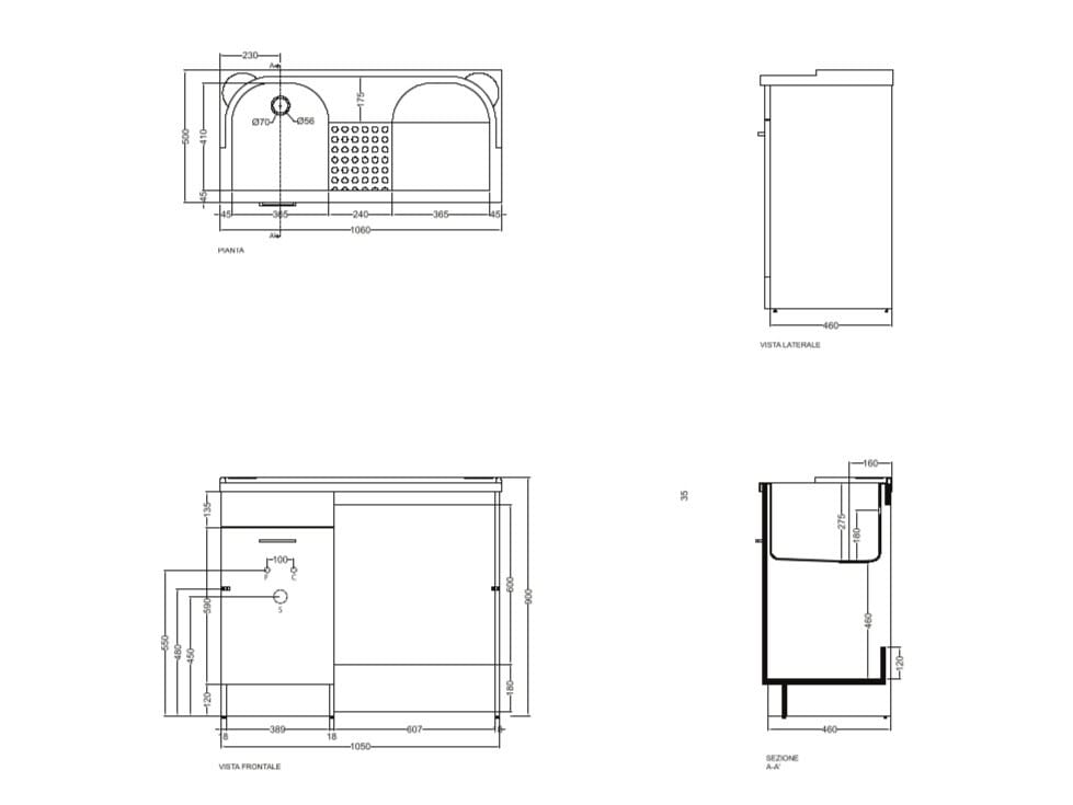 Шкаф для белья из ДСП с бельевой стойкой для стиральной машины COLAVENE Duo ARCH-00049856 - Вид №11