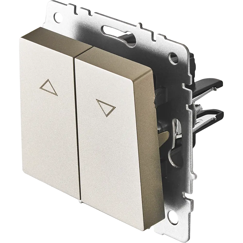 87761744 Выключатель встраиваемый IEK Brite жалюзи цвет шампань STLM-1107272