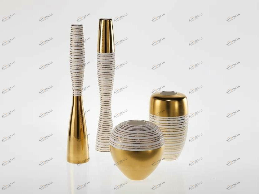 Fos Ceramiche Фарфоровая ваза Antithesis oro e platino sun-id-1477263
