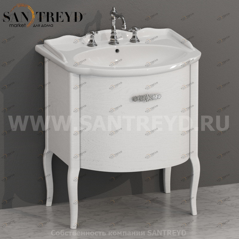 PS071RB Напольная тумба 80 см цвет Морозное утро Globo Paestum Италия Ceramica Globo