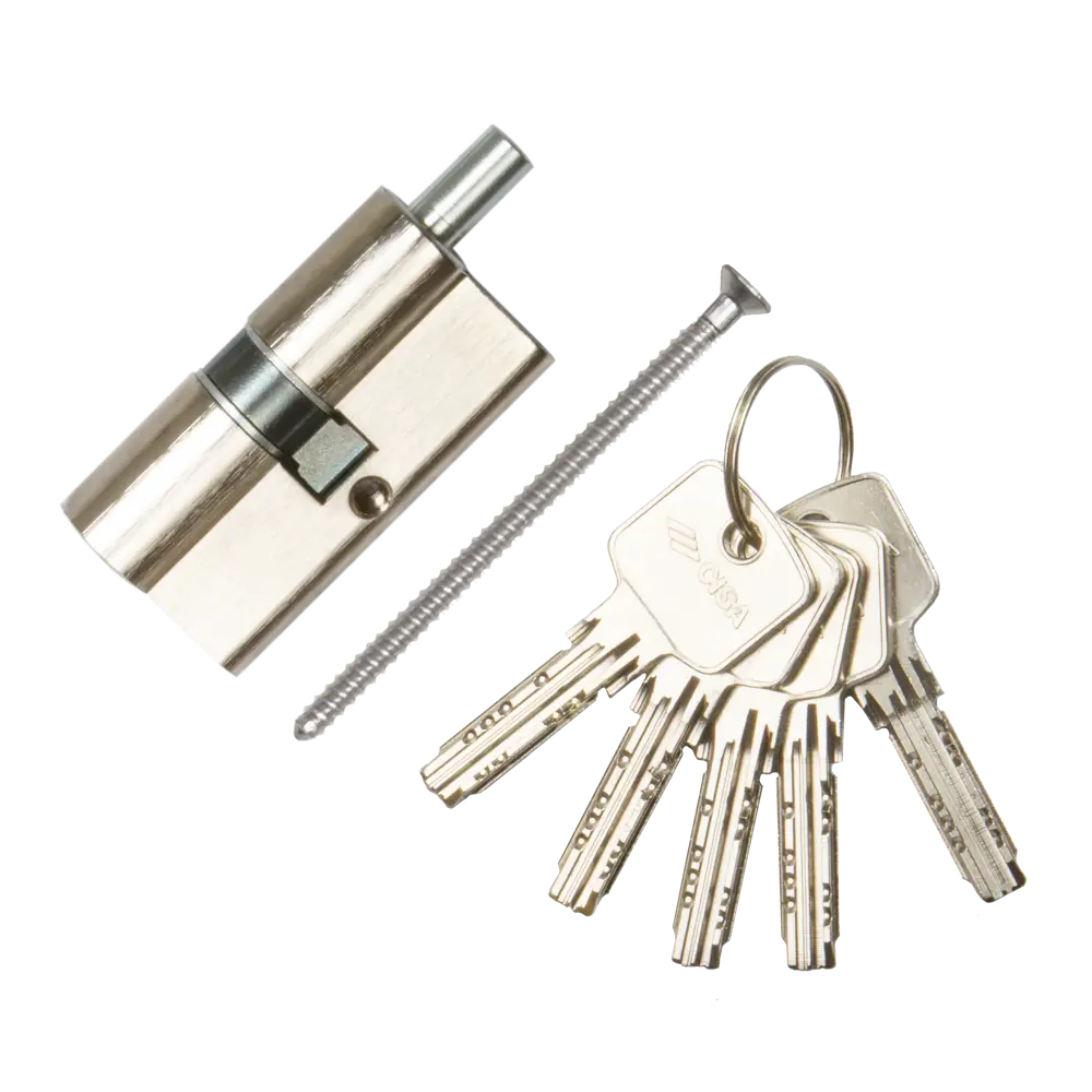 Цилиндр Cisa Astral ОА312-29.12, 40x10x40 мм, ключ/шток, цвет никель, без вертушки STLM-2099959 - Вид №1