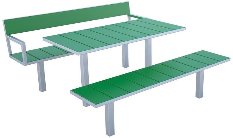 Nola Industrier Скамья из стали со спинкой Sidewalk sun-id-1344752 - Вид №6