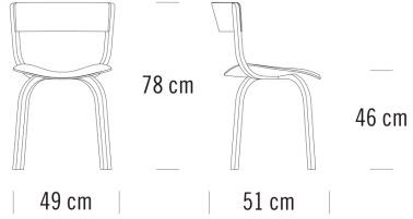 Thonet Деревянный стул со встроенной подушкой 404 sun-id-1495790 - Вид №1