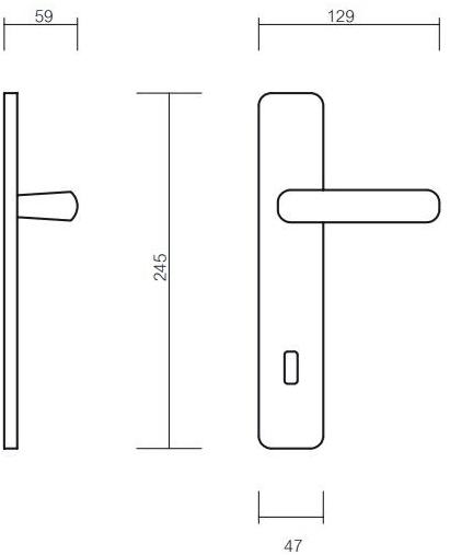 Pasini Ручка из латуни на пластине с накладкой Mistral 3080 - Вид №1
