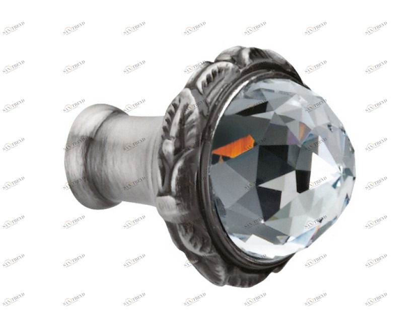 0Z5743.B00.62 Ручка корпуса диаметром 27 мм с кристаллами сваровски Сатин никель Mestre 