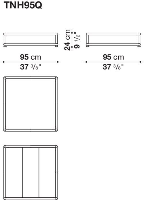 Алюминиевый садовый столик с каменным верхом B&B Italia Outdoor Nooch ARCH-00140701 - Вид №7
