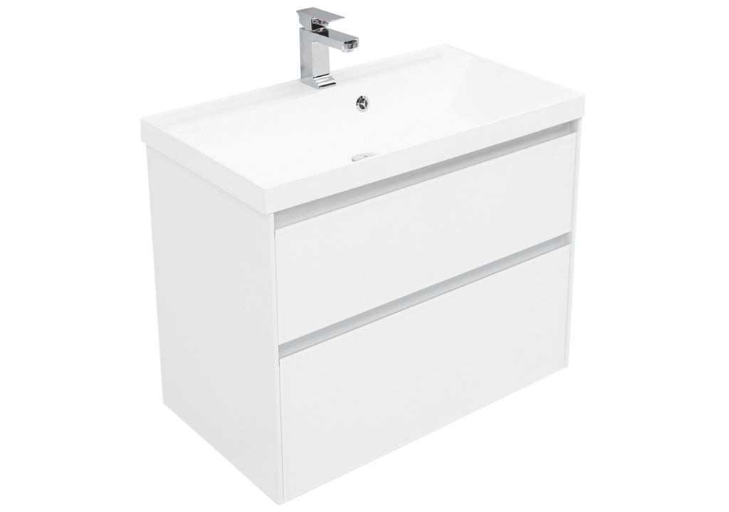 Мебель для ванной Aquanet Гласс 80 белый 00240465 - Вид №6