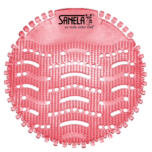 06111 Ароматическое ситечко в писсуар, цвет красный, запах - киви, грейпфрут SANELA