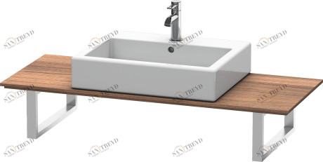 XL011C07979 X-Large Консоль для накладных раковин и встраиваемых умывальников Орех натуральный, декор Duravit