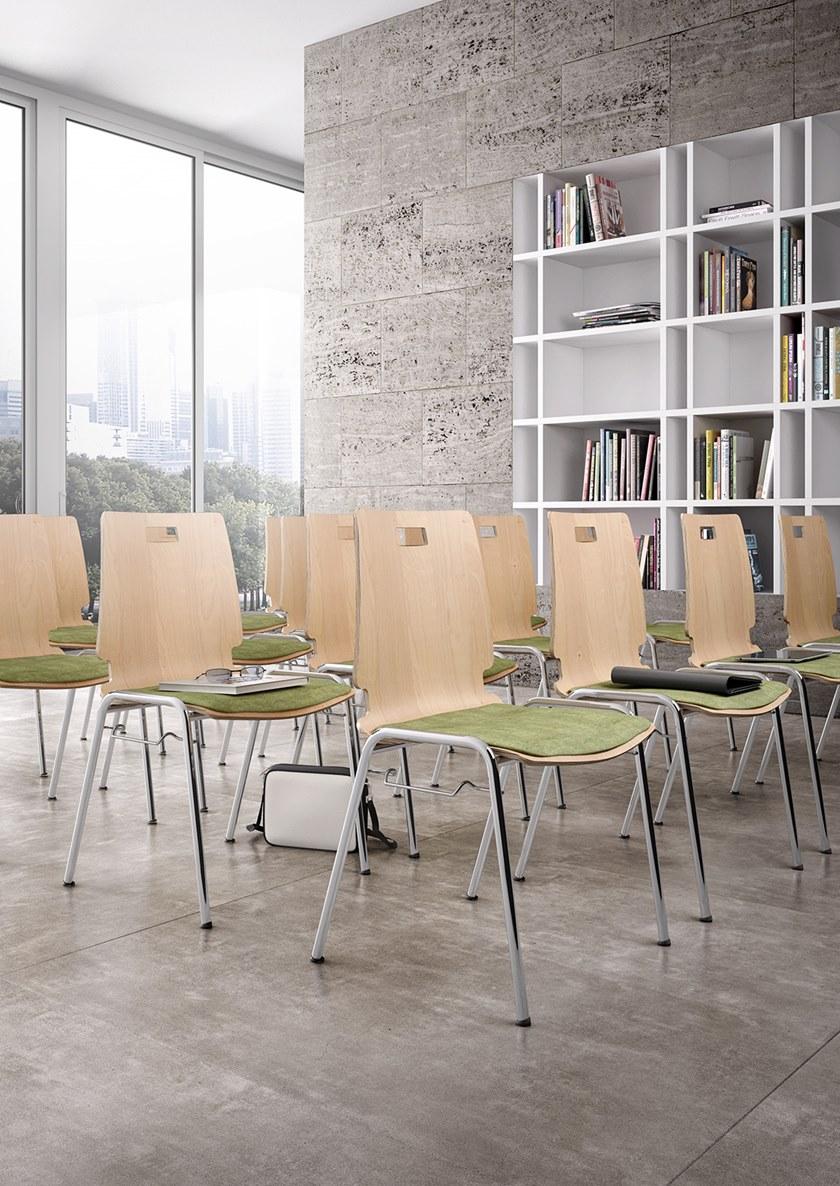 Leyform Стул из фанеры и хромированной стали со встроенной подушкой Cristallo 0662le - Вид №4