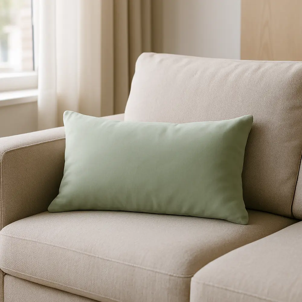 Декоративная подушка Ламия 30x50 см в серо-зеленом бархате 89426330 Santreyd STLM-1579632