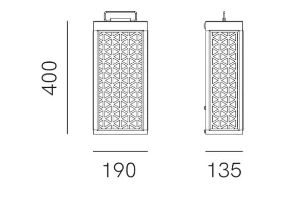 Латунная светодиодная наружная настенная лампа Il Fanale Grid ARCH-00049371 - Вид №4