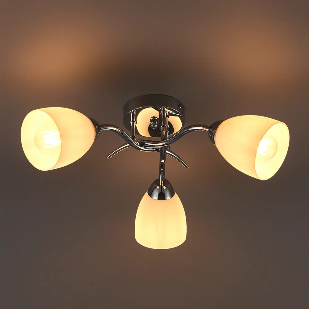 Люстра потолочная JLIGHT TINA 3 лампы 18 м², цвет хром 84534214 STLM-2143213  - Вид №2