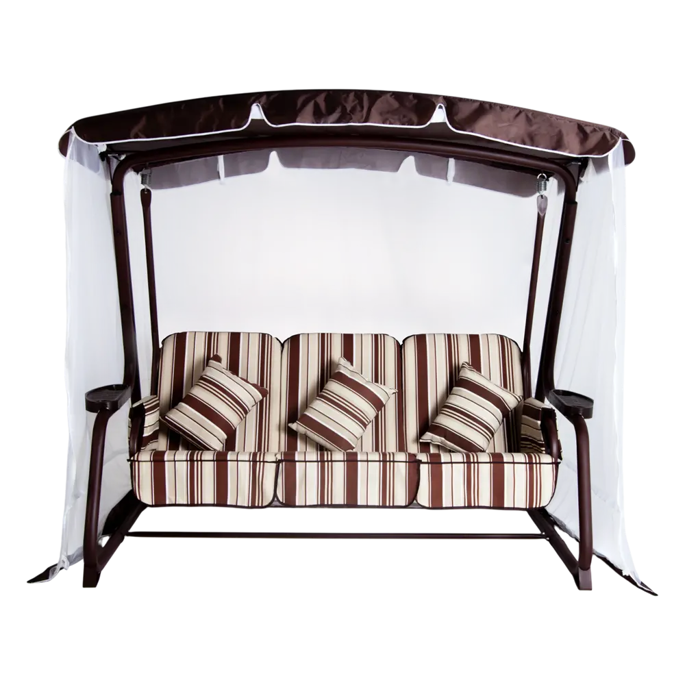 Качели садовые Emmi 3-х местные шоколадный Santreyd Качели садовые 3-х местные STLM-2193499 - Вид №2