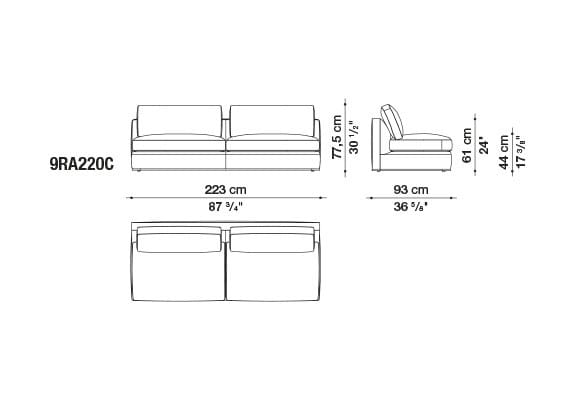 Ткань диван B&B Italia Ричард ARCH-00082196 - Вид №17