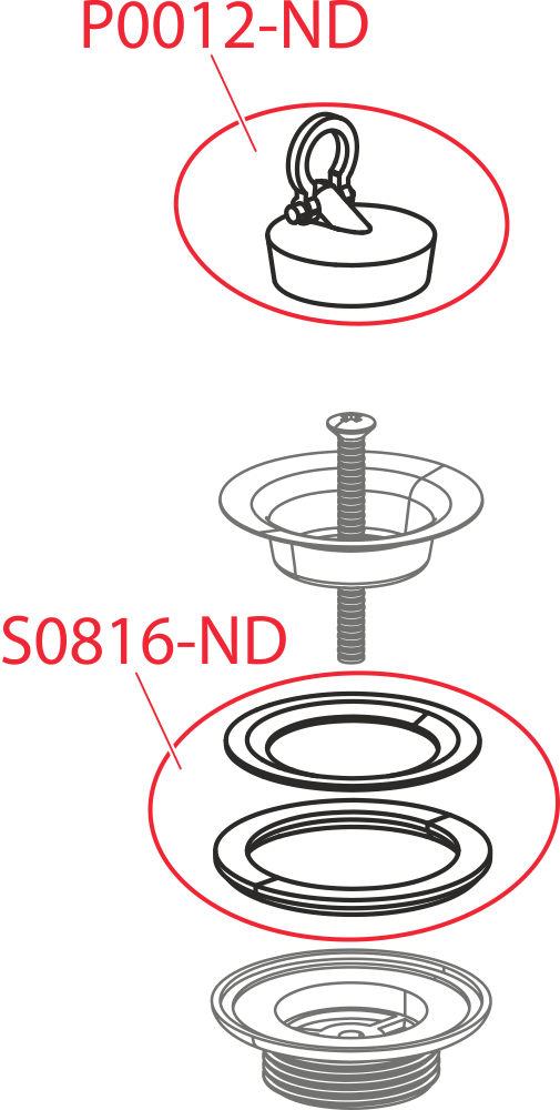 Донный клапан сифона для умывальника 5/4" цельнометаллический ALCAPLAST A439 - Вид №2