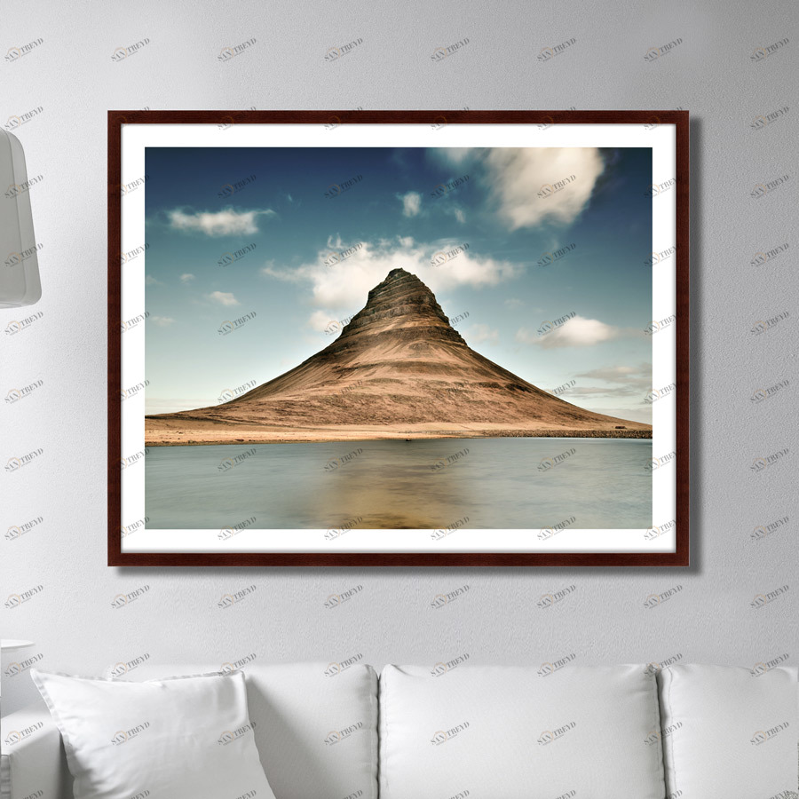 Картина: Mountain in the landscape in Iceland КАРТИНЫ В КВАРТИРУ  264717 Разноцветный 