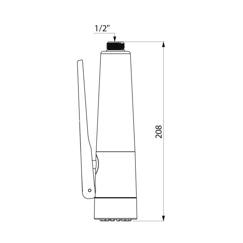 433009 Ручной душ M1/2", черный DELABIE  - Вид №1