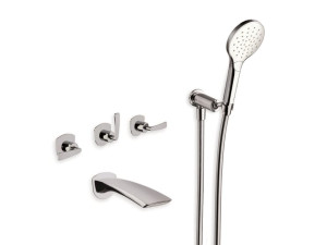 Настенный смеситель для ванны с 5 отверстиями