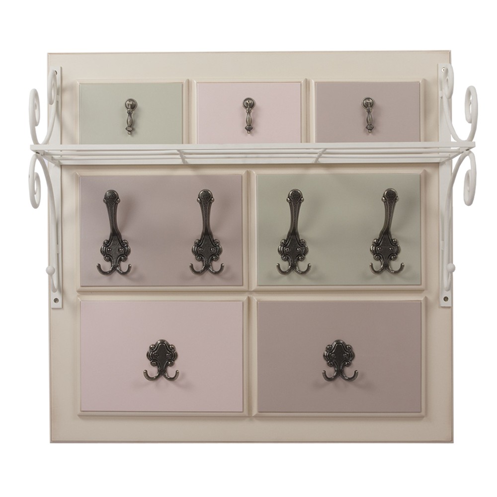 15003 Вешалка настенная Пандора 2 Айвори Акварель BOGACHO 4627139502111