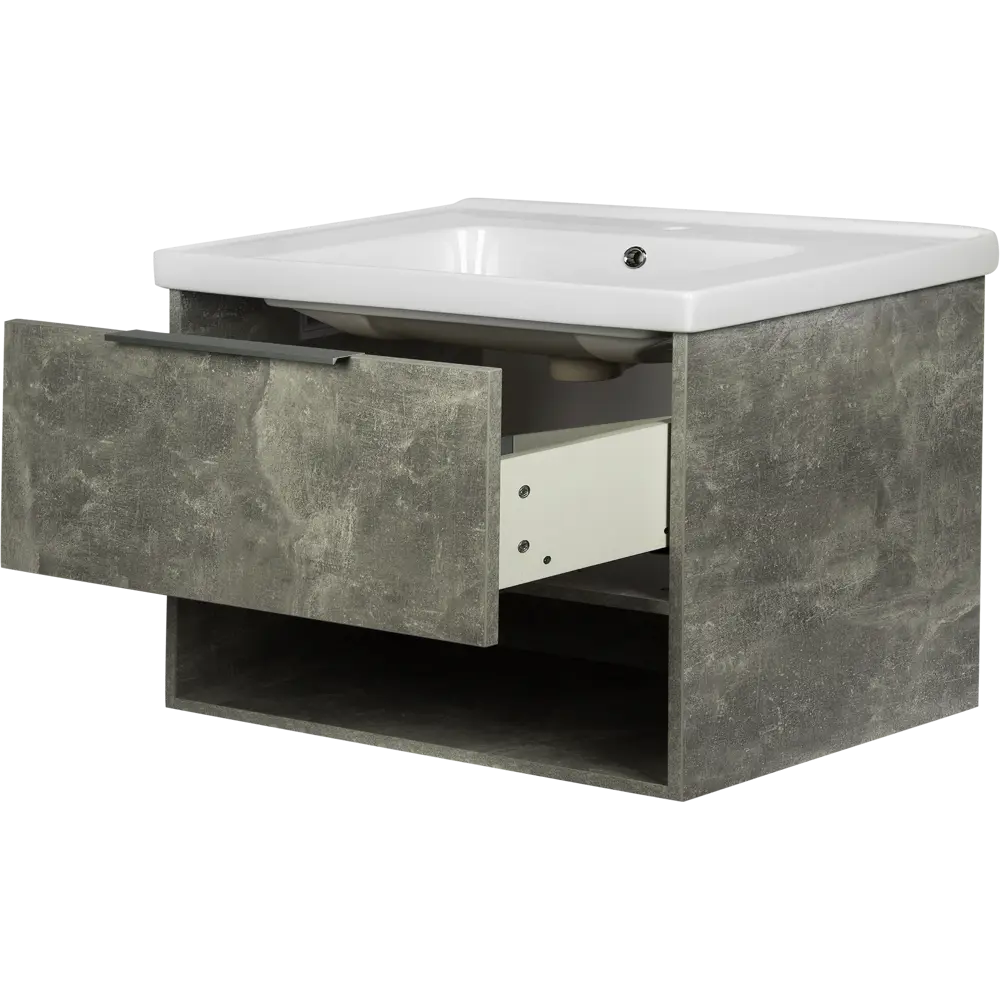 Тумба под раковину универсальная «Дана» 90 см, цвет серый цемент SANFLOR STLM-2047299 - Вид №2