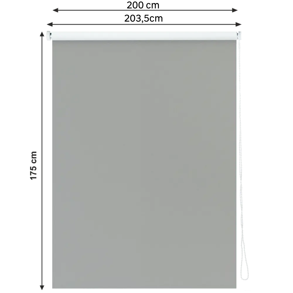 Штора рулонная блэкаут Inspire Santos 200x175 см серая Granit 3 82692260 STLM-2026619 - Вид №1
