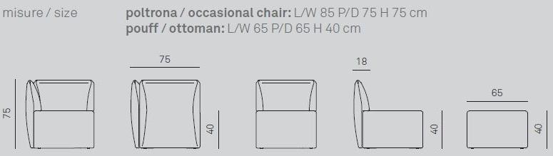 Gruppo Tomasella Кресло из ткани с подлокотниками sun-id-1441867 - Вид №1