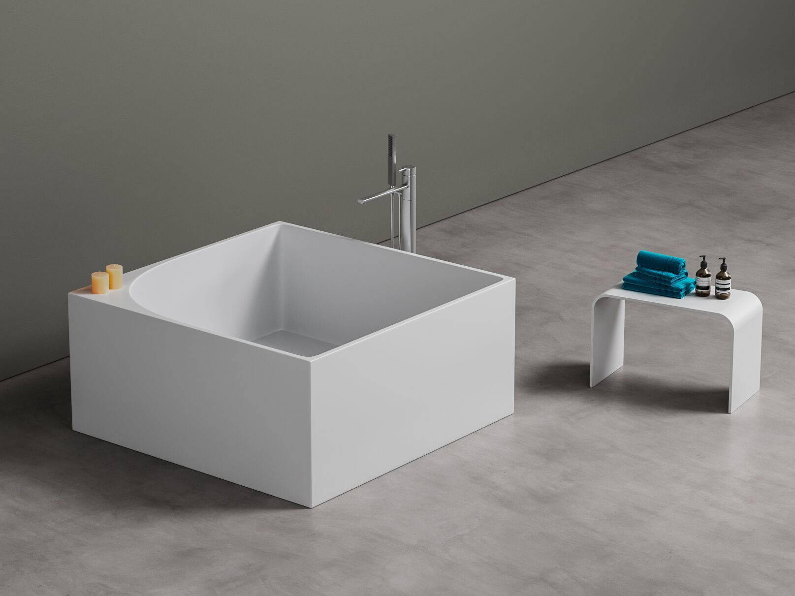 Квадратная ванна Corian® Acquapazza Corian ® elements ARCH-00129188