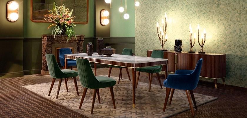 Roche Bobois Прямоугольный стол из вишневого дерева и мраморной столешницей Eden-rock sun-id-1482337 - Вид №2