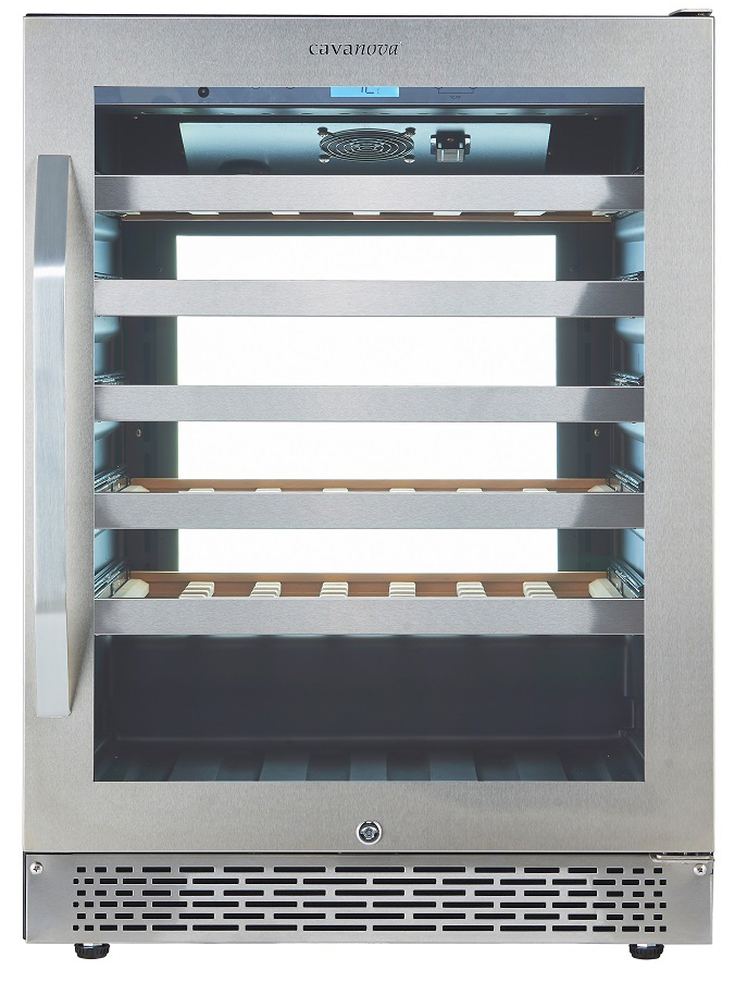 9189162 Винный шкаф Cavanova CV045-1TL серебристый STDN-0033727 - Вид №5