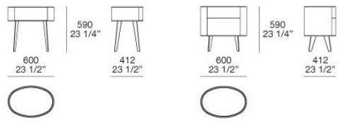 Poliform Овальная тумбочка из дерева с ящиками Kelly sun-id-1476993 - Вид №10