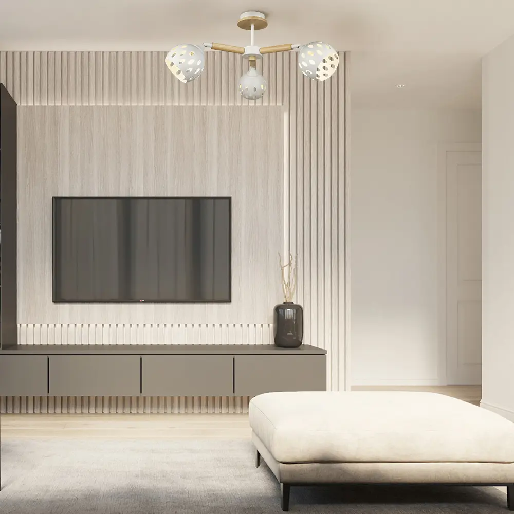 Люстра потолочная СЕМЬ ОГНЕЙ Трине - современная классика с тремя источниками света 85243309 STLM-0060366 - Вид №14