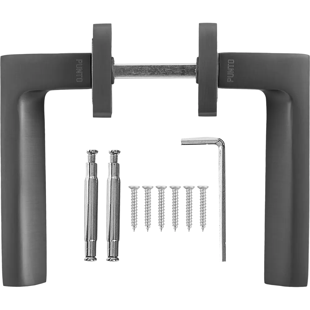 Дверные ручки PUNTO Blade графит для межкомнатных и входных дверей 85203506 STLM-0059864 - Вид №1