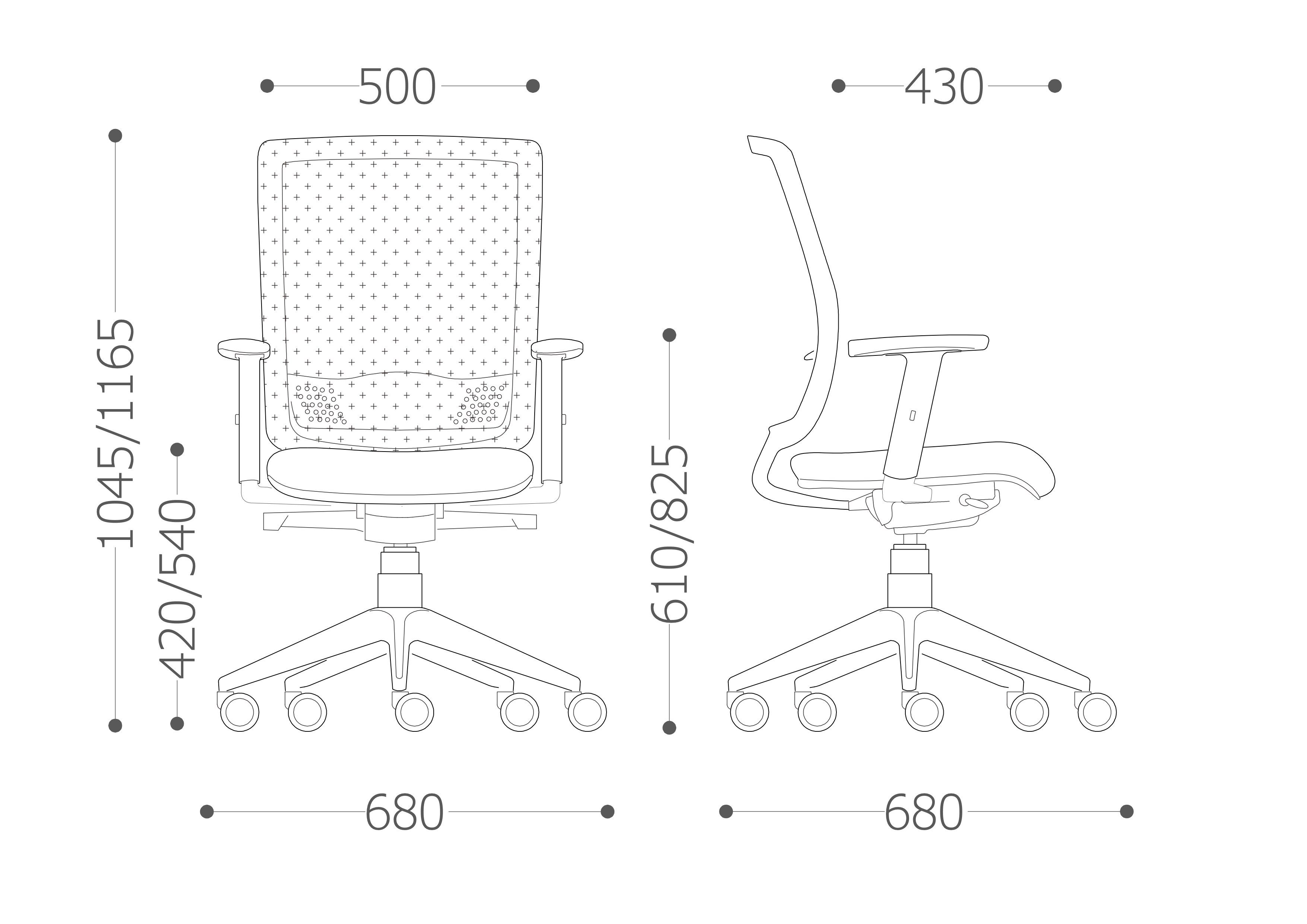 Сетчатый регулируемый по высоте поворотный офисный стул с подлокотниками VAGHI Bursa Evo White ARCH-00072608 - Вид №2