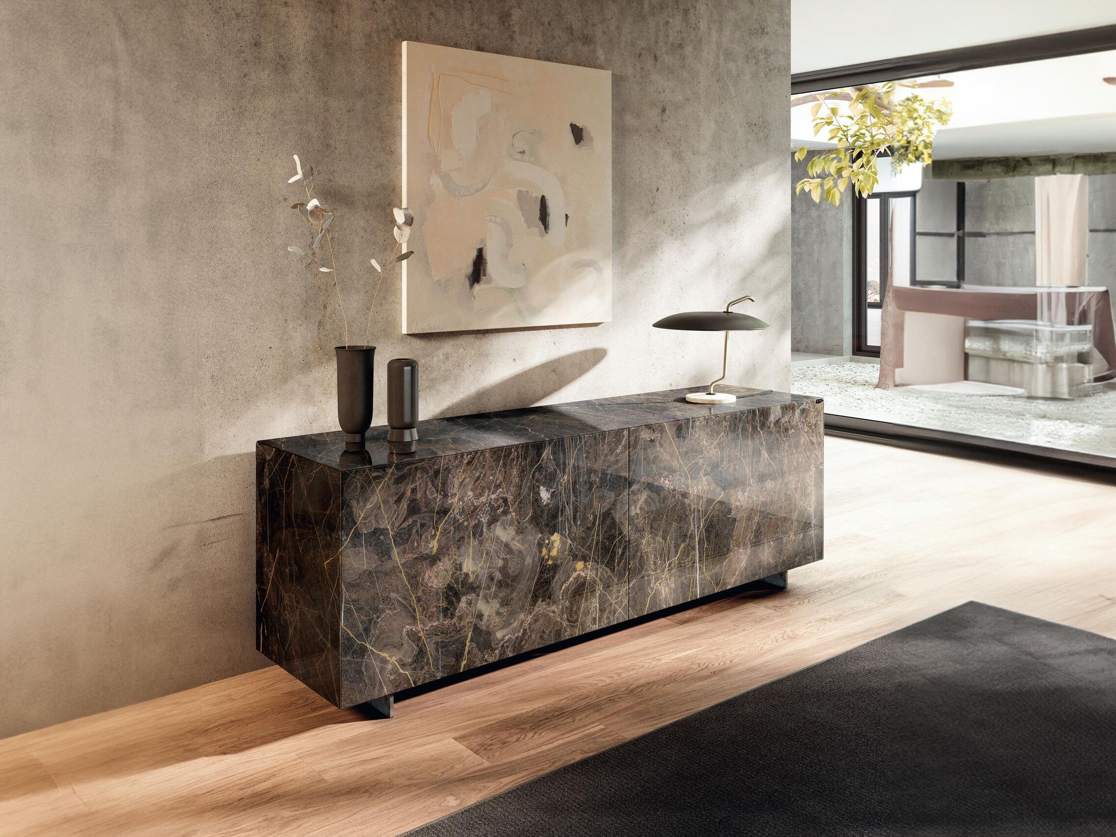 Стеклянный шкаф с раздвижными дверями Lago PLENUM XGLASS 0833 ARCH-00109873