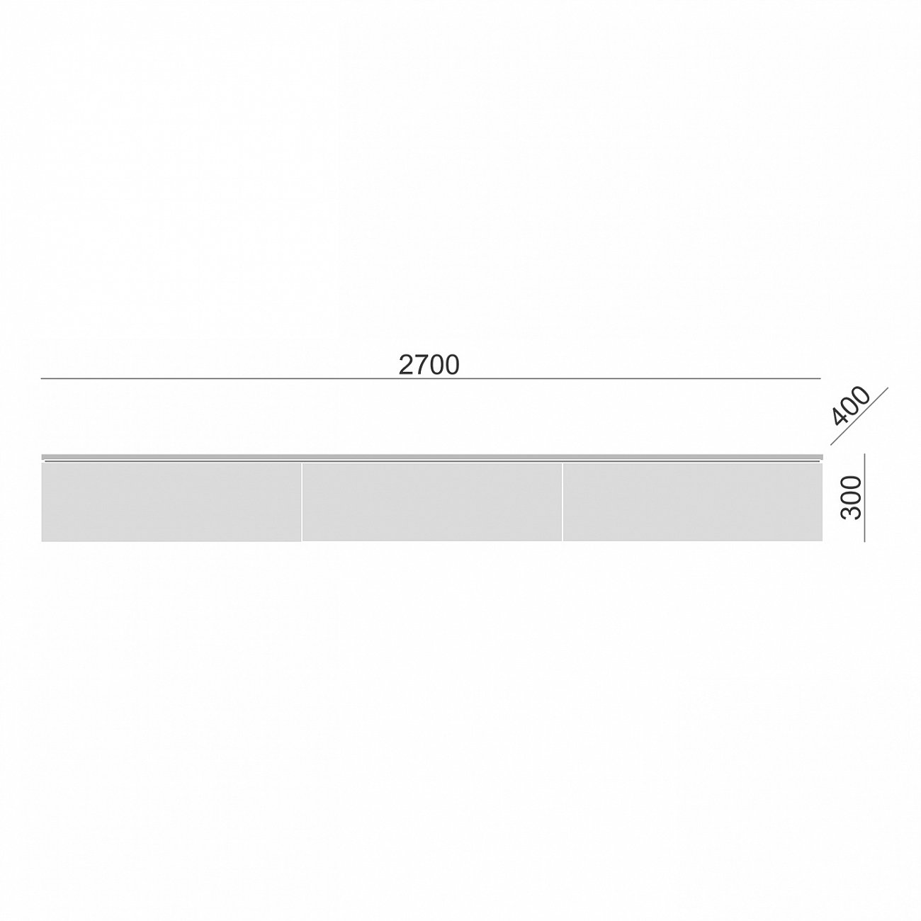 Тумба под телевизор с ящиками серо-коричневая 270 см Low BRAGIN DESIGN  00-3879357 Коричневый;серый  - Вид №3