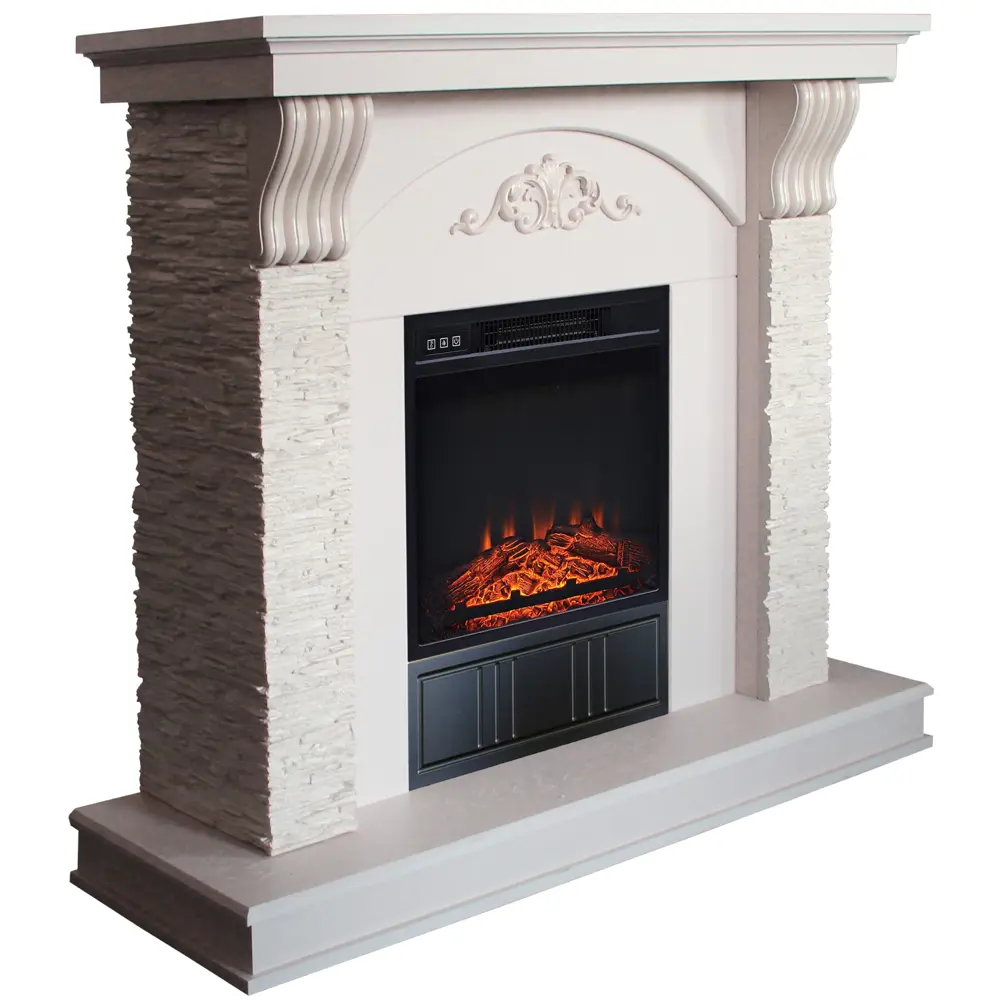 Каминокомплект Corfino WT Junior 18 цвет белый REALFLAME STLM-2186879 - Вид №1