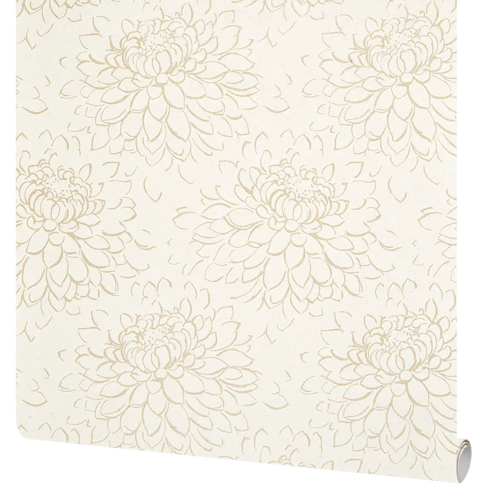 Обои флизелиновые Grandecolife Flower бежевые 1.06 м GDR142127 89335982 STLM-2194761