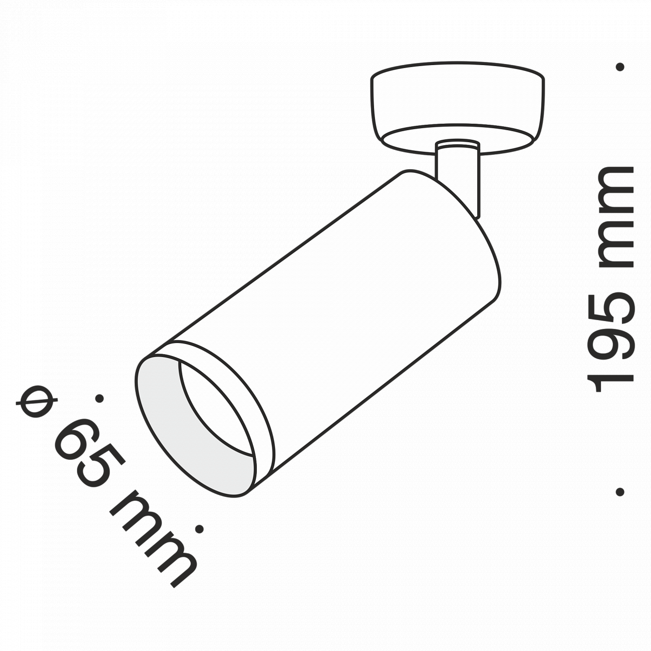 Спот потолочный галогеновый поворотный 19,5 см черный Focus C017CW-01B TECHNICAL CEILING & WALL 00-3956974 Черный  - Вид №2