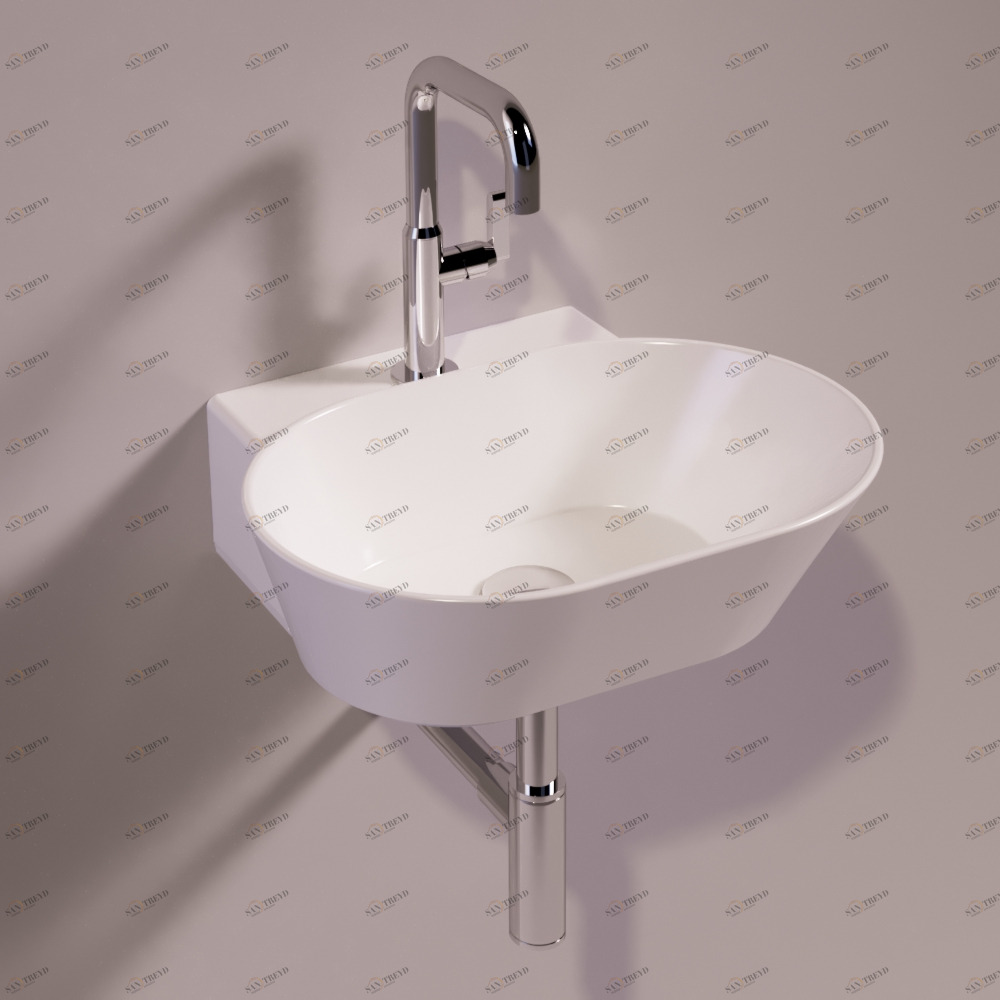 WA06BIANCO Подвесная раковина настенная овальная Simas  белая 