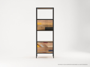 412_1225 Вертикальный стеллаж 4 отсека Karpenter Planke